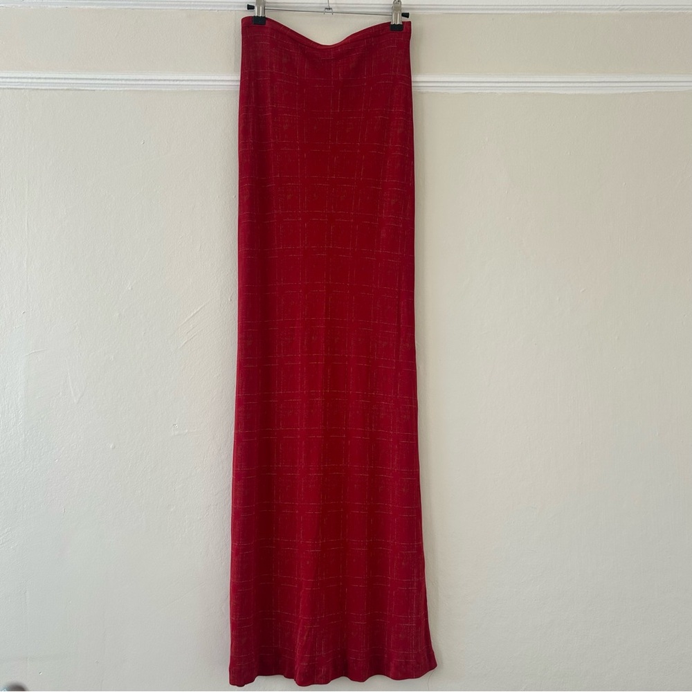 Vintage Jean Paul Gaultier Red Maxi Skirt